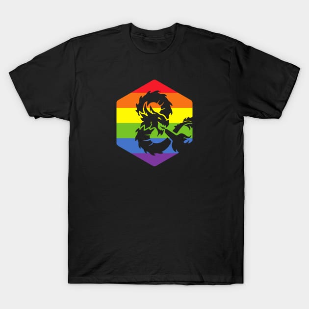 D20 Dragon Rainbow T-Shirt by OfficialTeeDreams